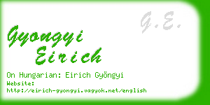 gyongyi eirich business card